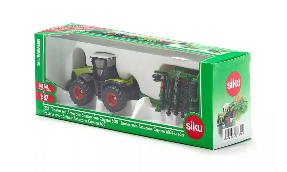 SIKU 1826 - Claas Traktor mit Sämaschine
