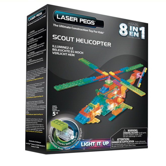 LASER PEGS 8-in-1 Scout Helicopter (Mercopol PB2150B)