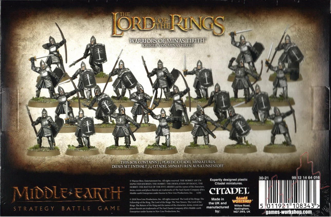 Games Workshop - Krieger von Minas Tirith - Der Herr der Ringe Figuren