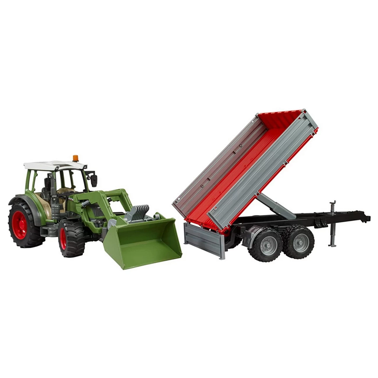 BRUDER 02182 - Fendt Vario 211 mit Frontlader und Bordwandanhänger