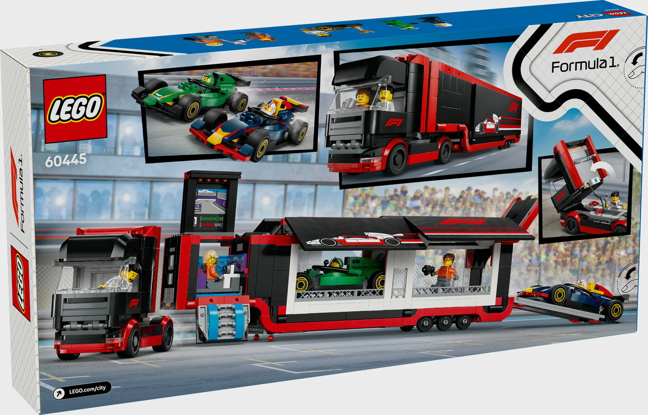 LEGO City 60445 - F1 Transporter mit RB20 & AMR24 F1 Rennautos
