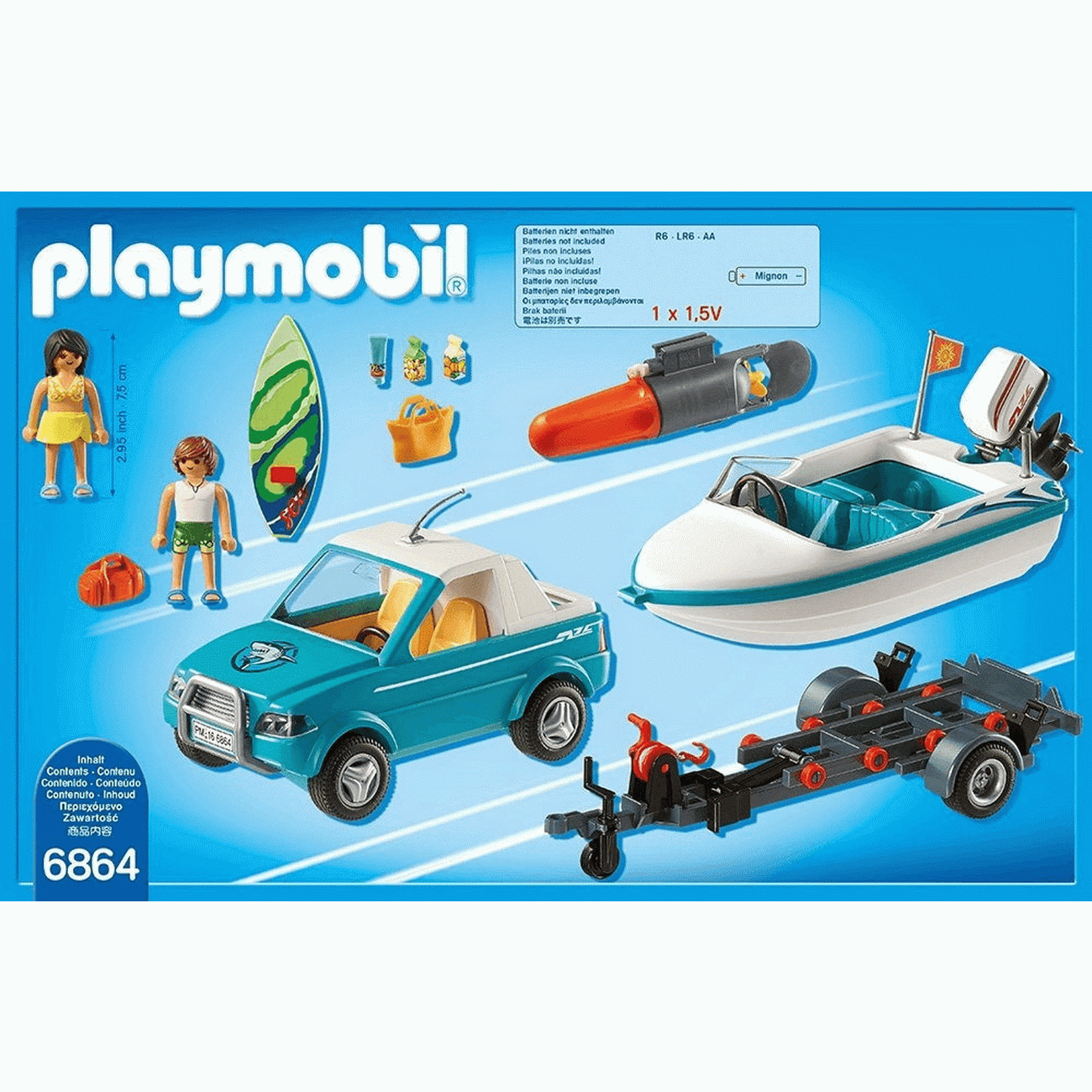 Playmobil 71589 - Surfer Pickup mit Speedboot - Family Fun