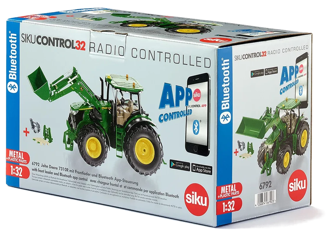SIKU R/C 6792 - John Deere 7310R mit Frontlader - Bluetooth App Steuerung