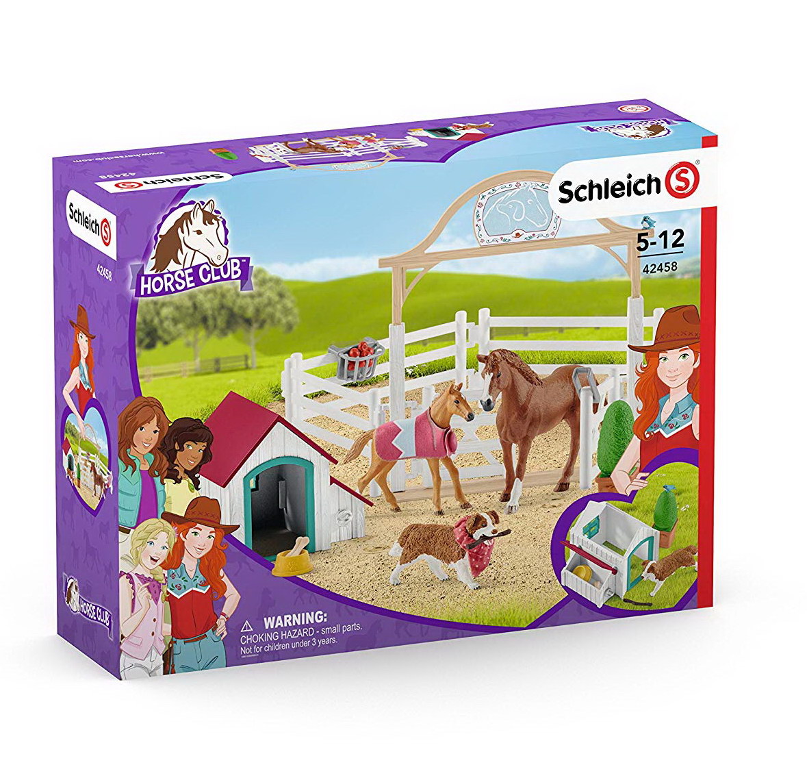 Hannahs Gastpferde mit Hündin Ruby - Schleich (42458) Horse Club