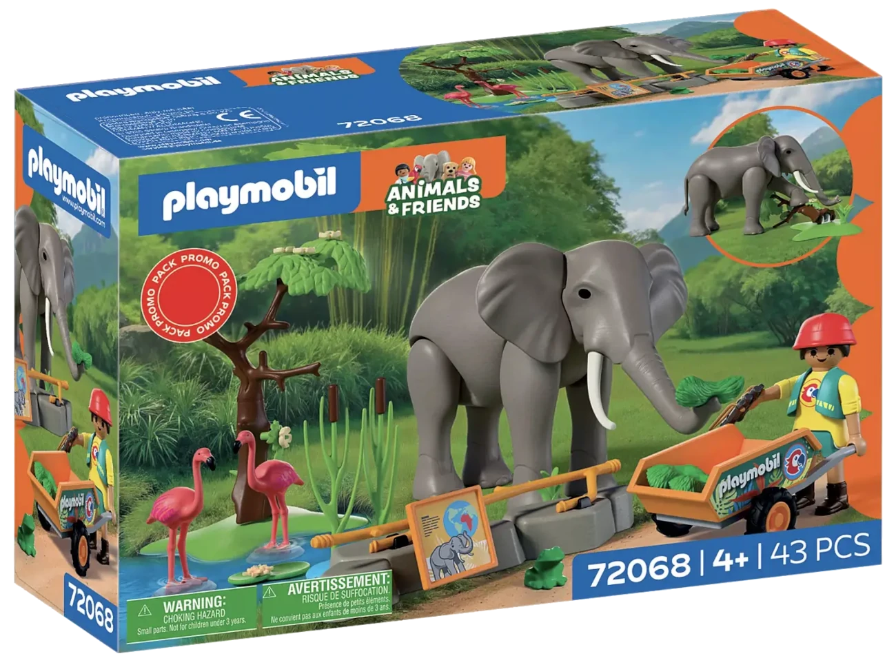Playmobil 72068 - Elefant mit Tierpfleger - PROMO Pack