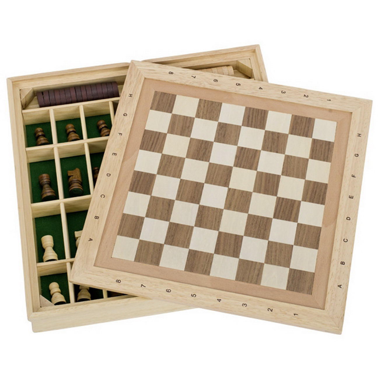 Spiele Set Schach Dame Mühle (goki 56953)