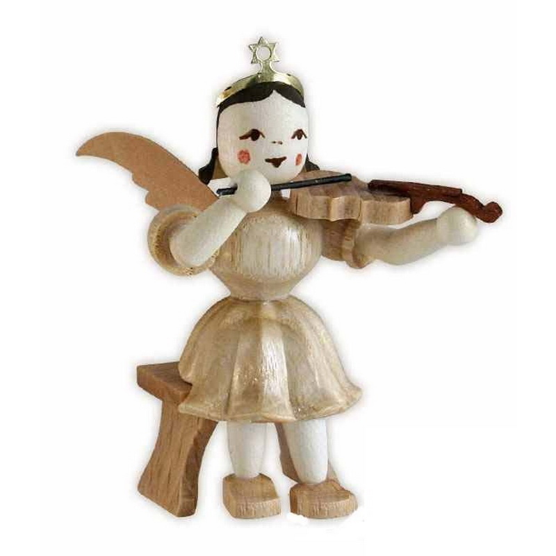 Blank Kurzrock-Engel mit Violine sitzend