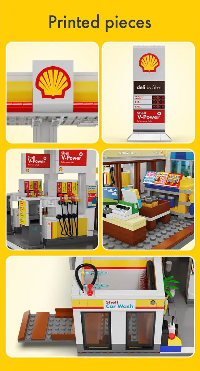 CaDA Shell Tankstelle mit Shop und Waschanlage Bricks