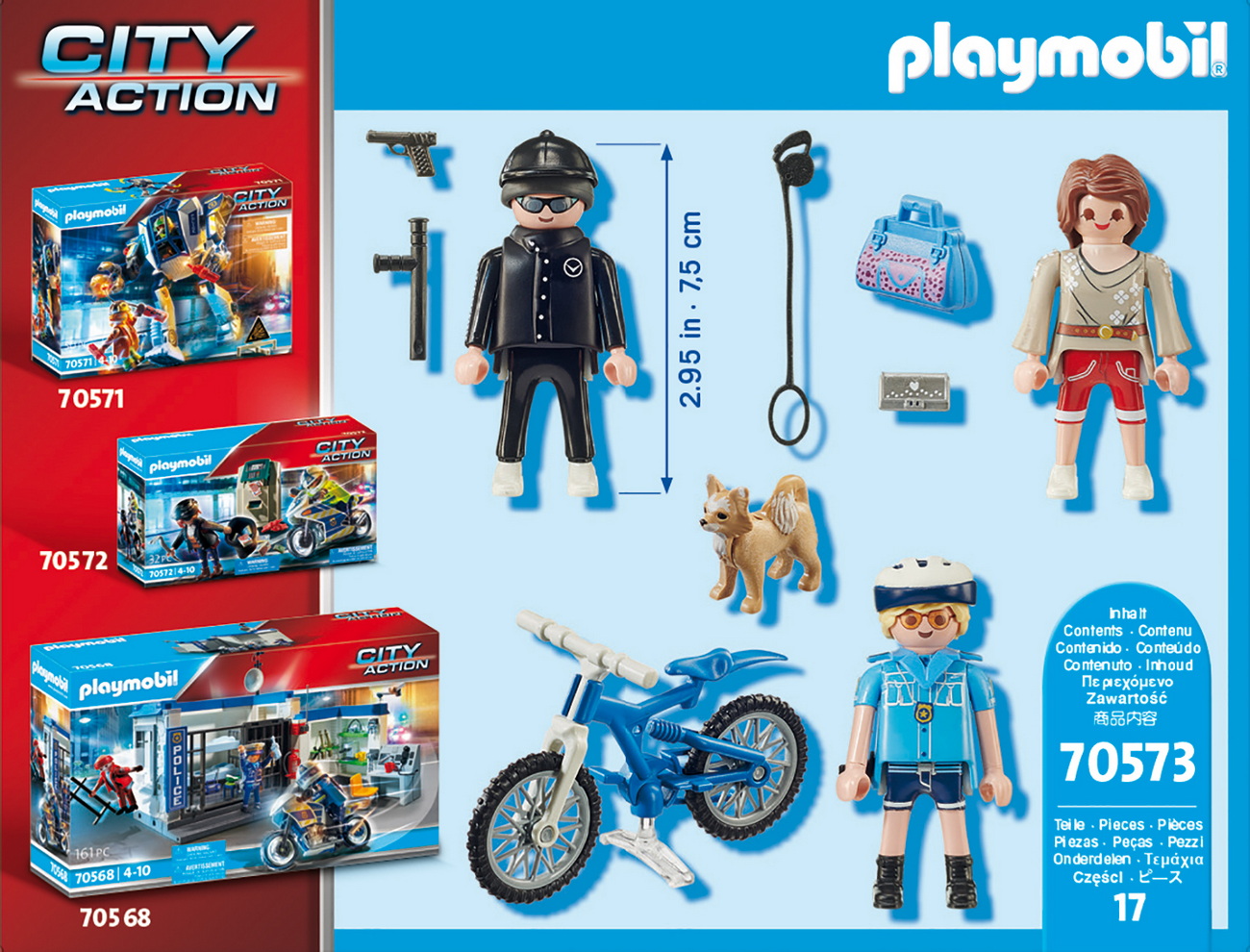 Playmobil 70573 - Polizei-Fahrrad: Verfolgung des Taschendiebs (City Action)