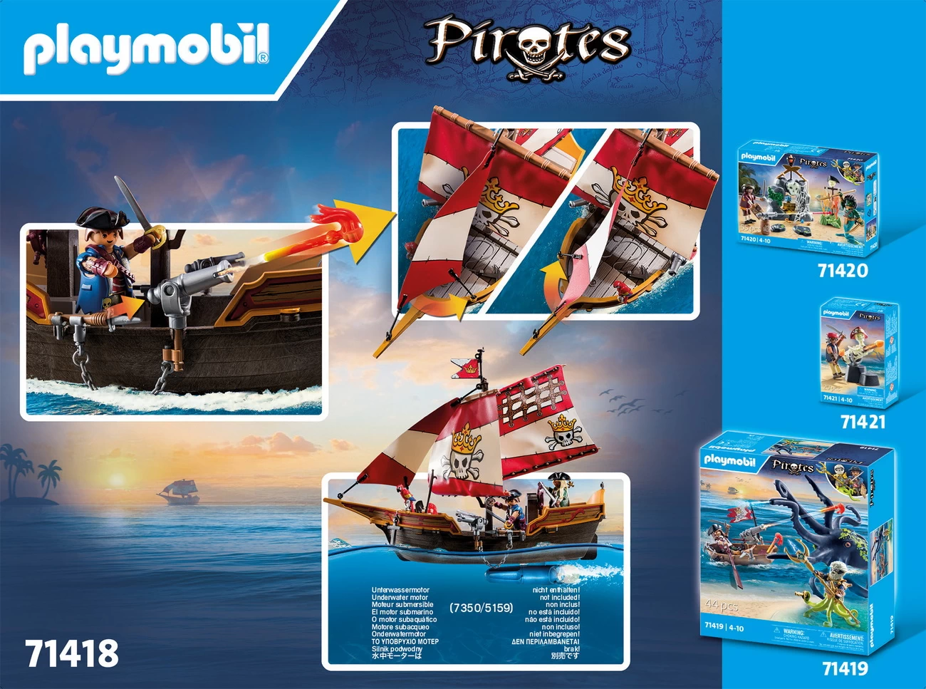 Playmobil 71418 - Kleines Piratenschiff - Pirates
