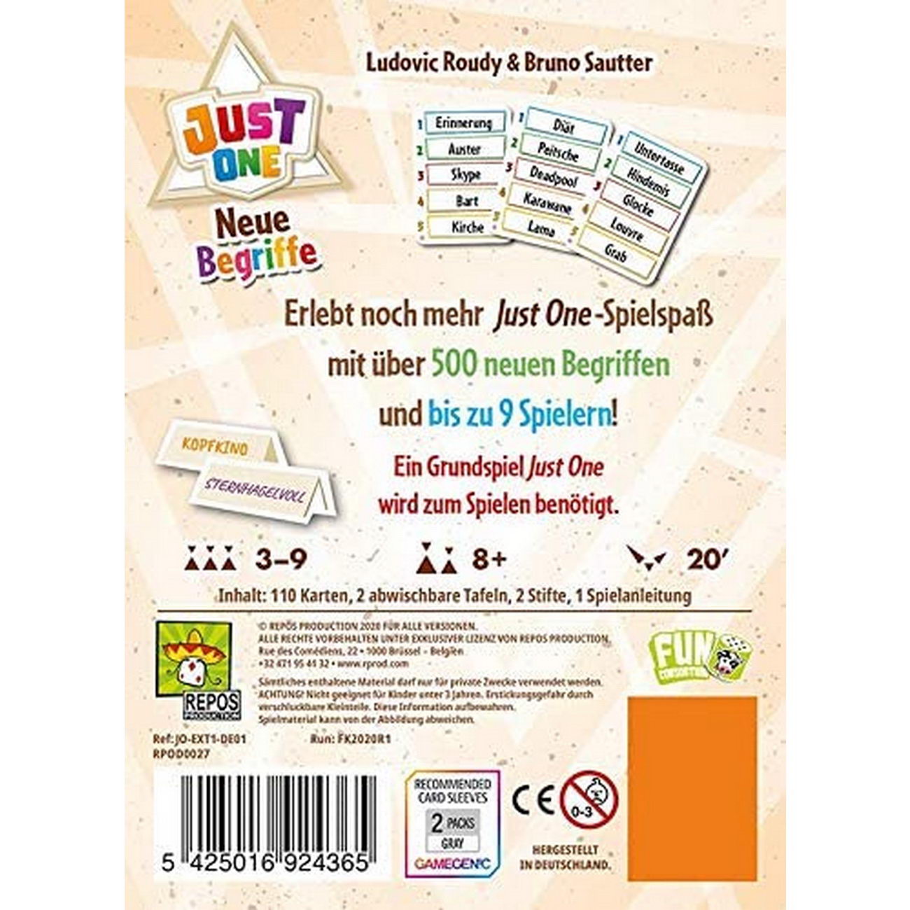 Just One - Neue Begriffe Erweiterungsset - Spiel des Jahres 2019 (Asmodee)