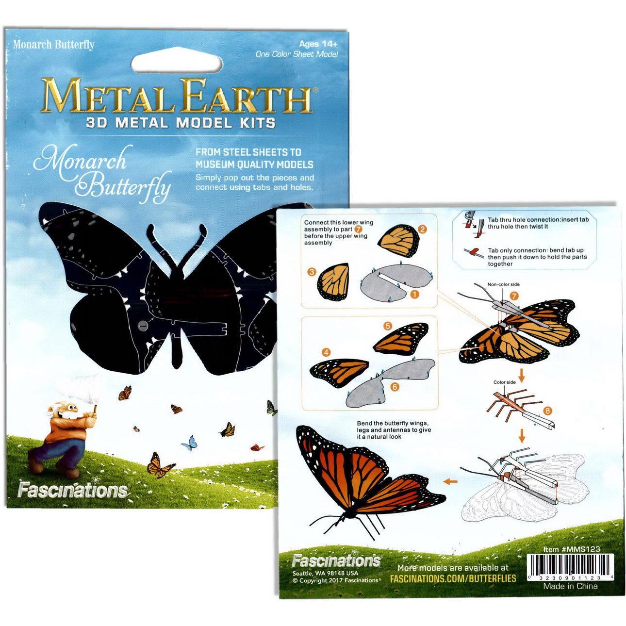 Metal Earth - Schmetterling Monarchfalter 