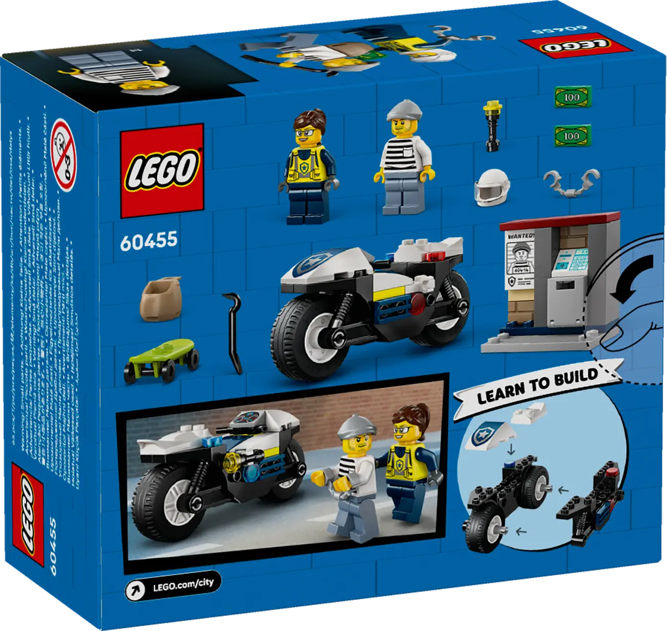 LEGO City 60455 - Verfolgungsjagd mit dem Polizeimotorrad 4+