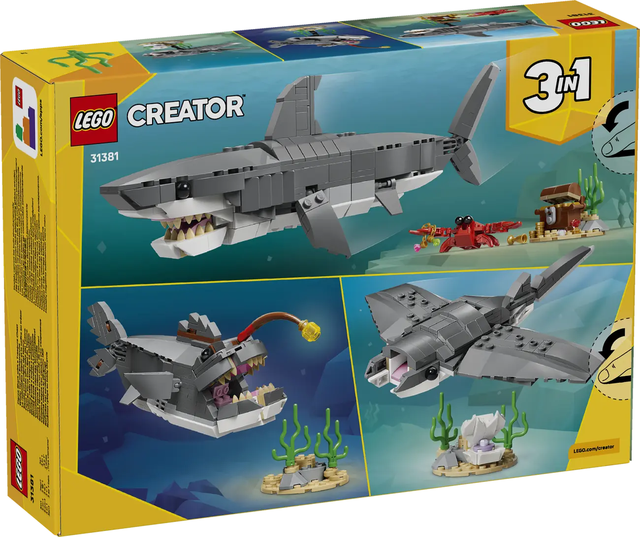 LEGO Creator - Wilder Hai mit Schatztruhe (31381)