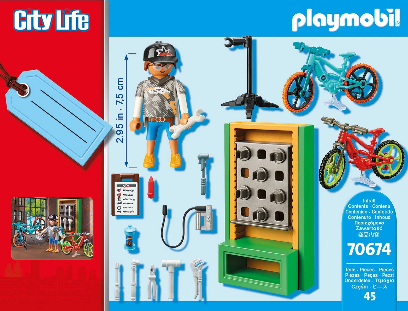 Playmobil 70674 - Geschenkset E-Bike Werkstatt - City Life