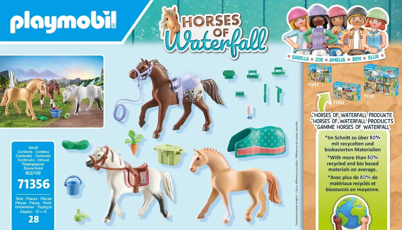 Playmobil 71356 - 3 Pferde: Morgan  Quarter Horse & Shagya - Horses of Waterfall