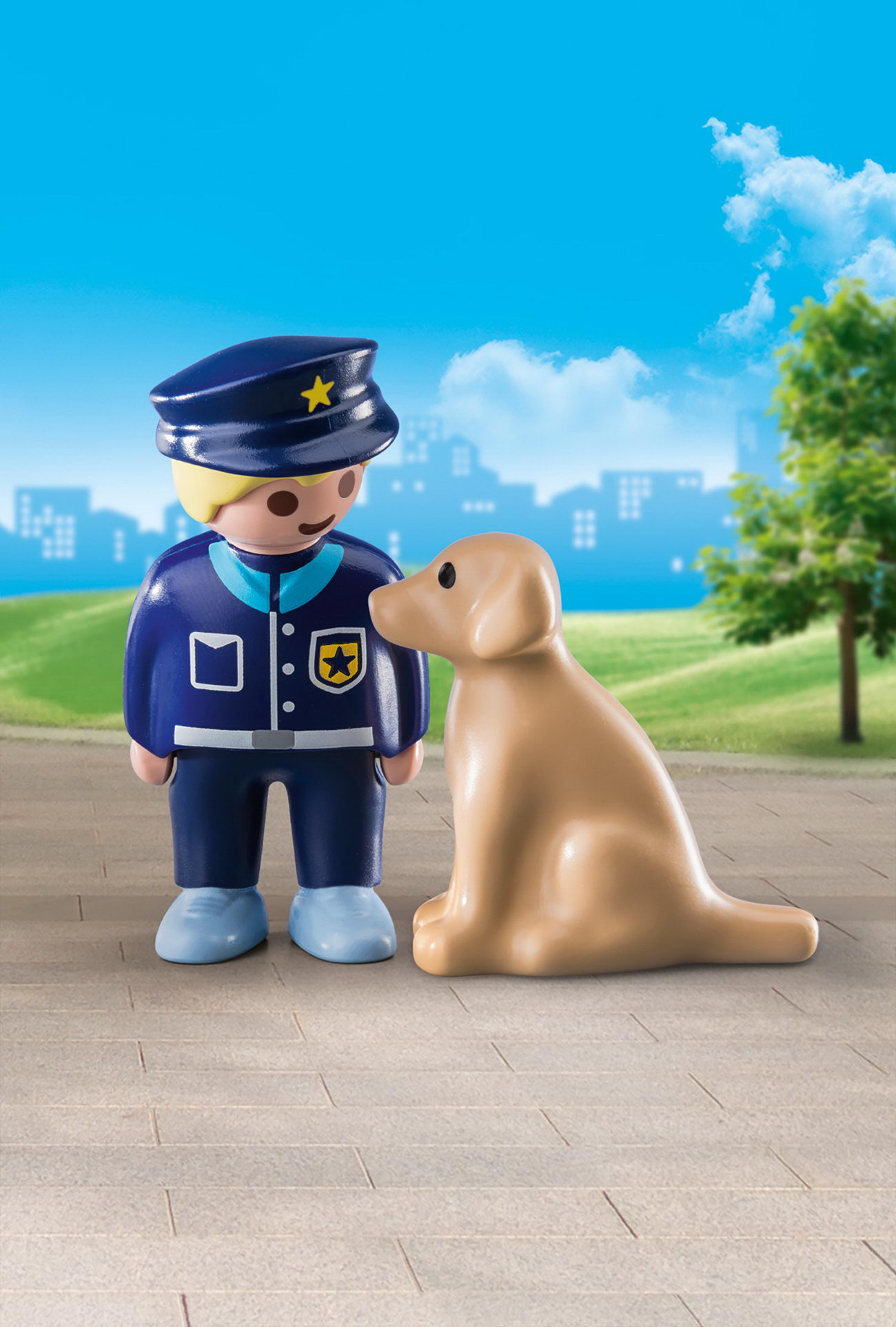 2020-09 Playmobil 70408 - Polizist mit Hund - 1.2.3