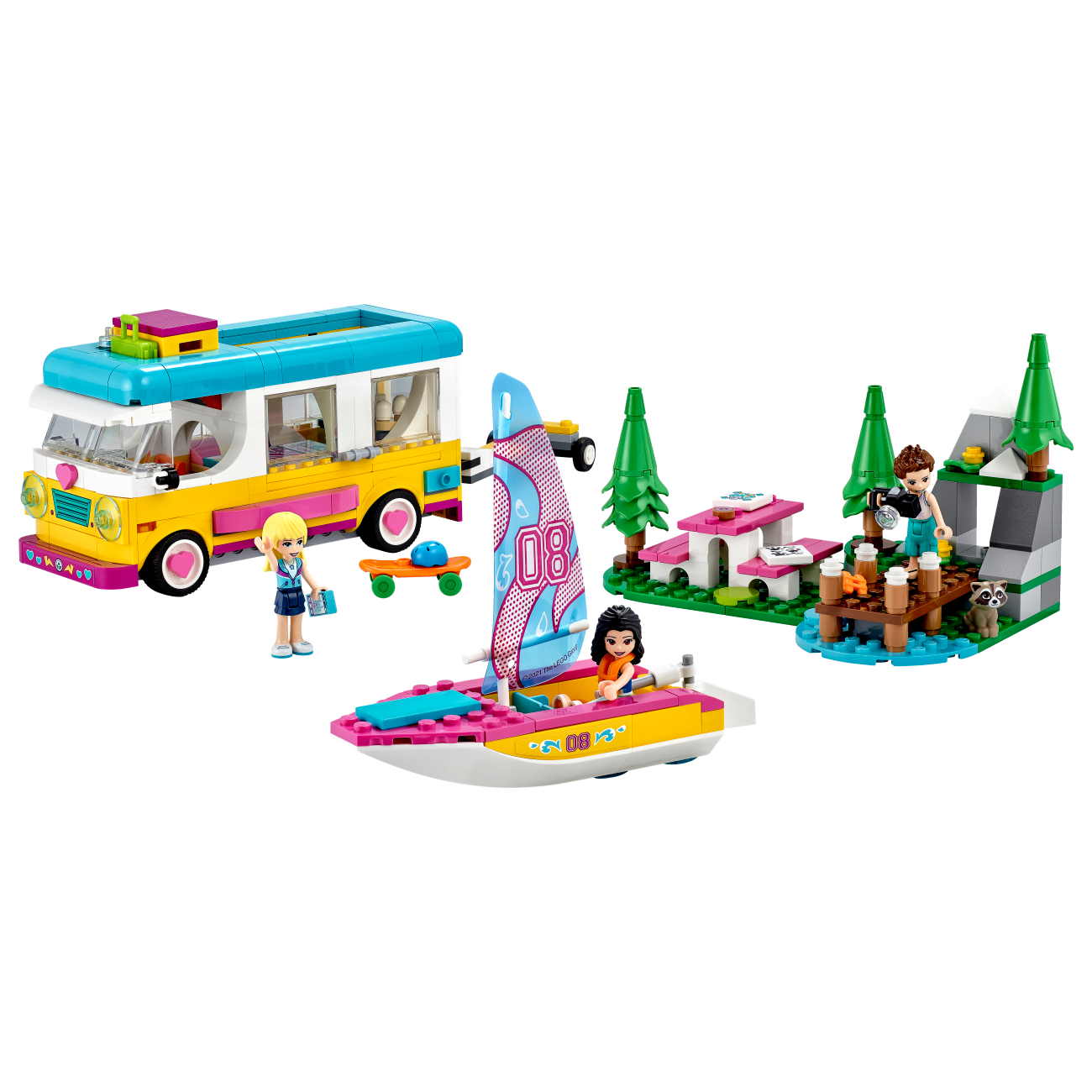 LEGO Friends 41681 - Wohnmobil- und Segelbootausflug