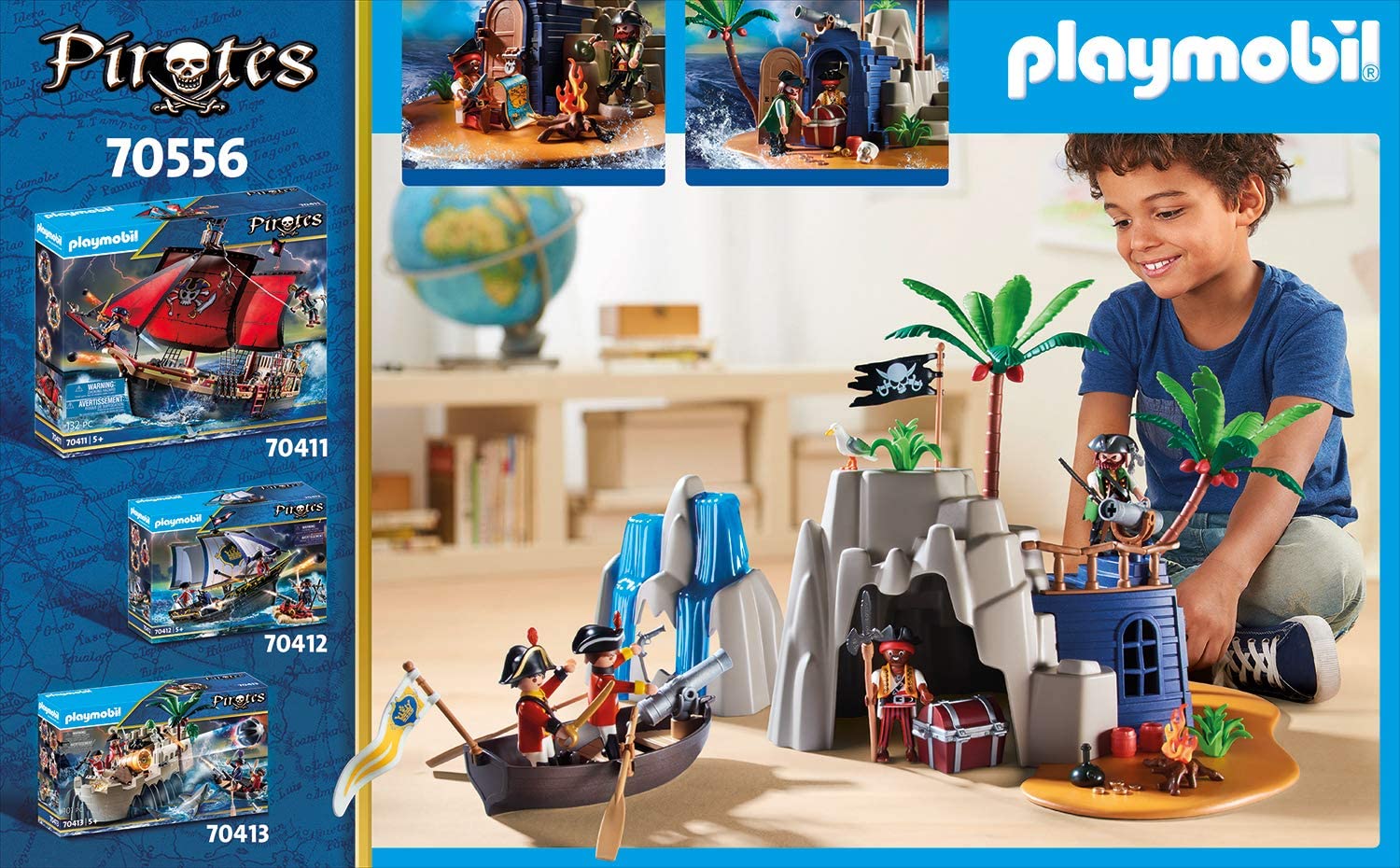 Playmobil 70556 - Pirateninsel mit Schatzversteck - Pirates
