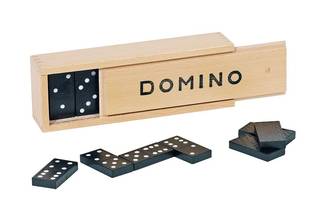 Domino im Holzkasten 28 Steine (goki)