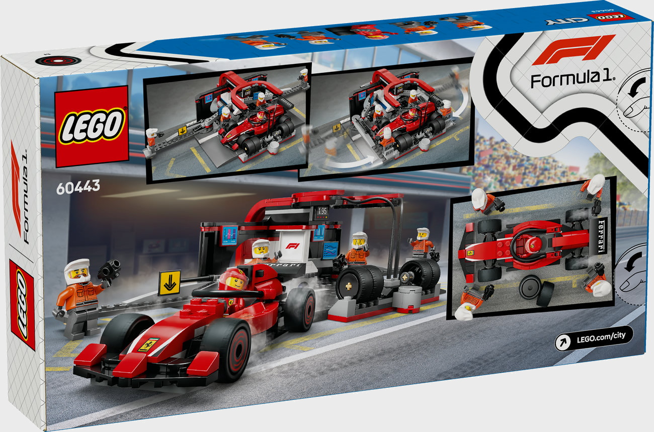 LEGO City 60443 - F1 Boxenstopp mit Boxencrew  und Ferrari Flitzer
