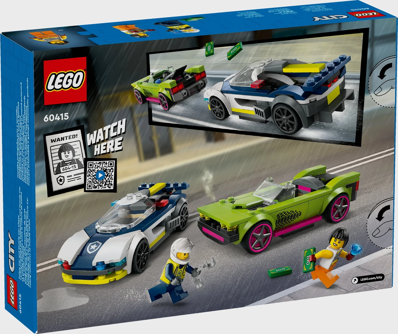 LEGO City 60415 - Verfolgungsjagd mit Polizeiauto und Muscle Car