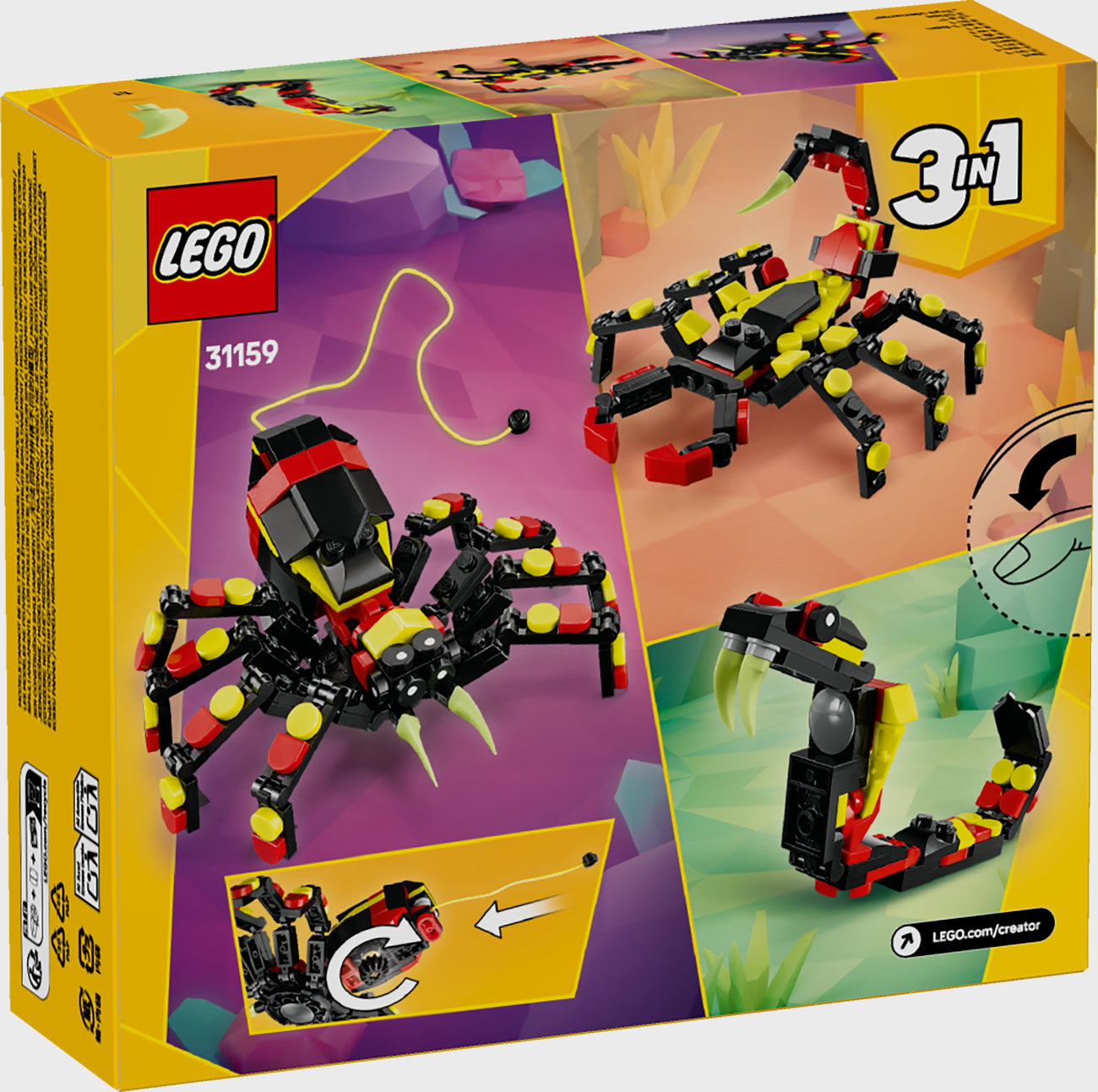 LEGO Creator 31159 - Wilde Tiere: Spinne Skorpion Schlange