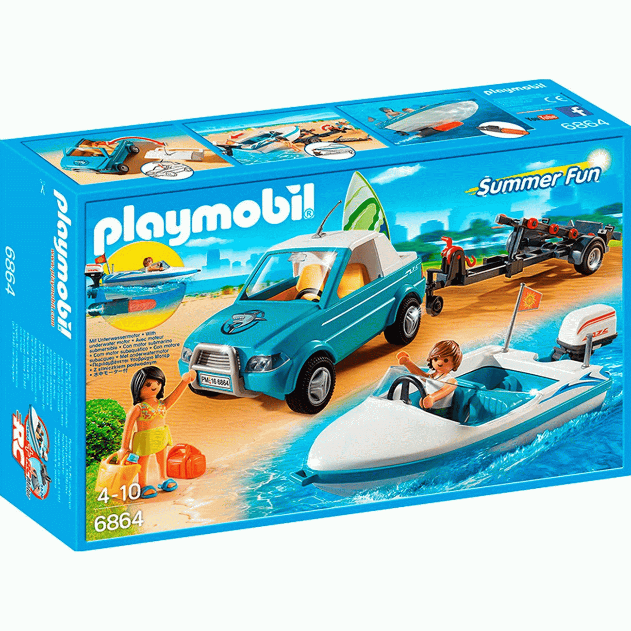 Playmobil 71589 - Surfer Pickup mit Speedboot - Family Fun