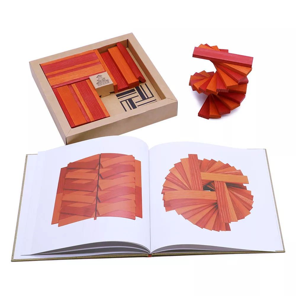Kapla Farben Set rot orange und Buch 22