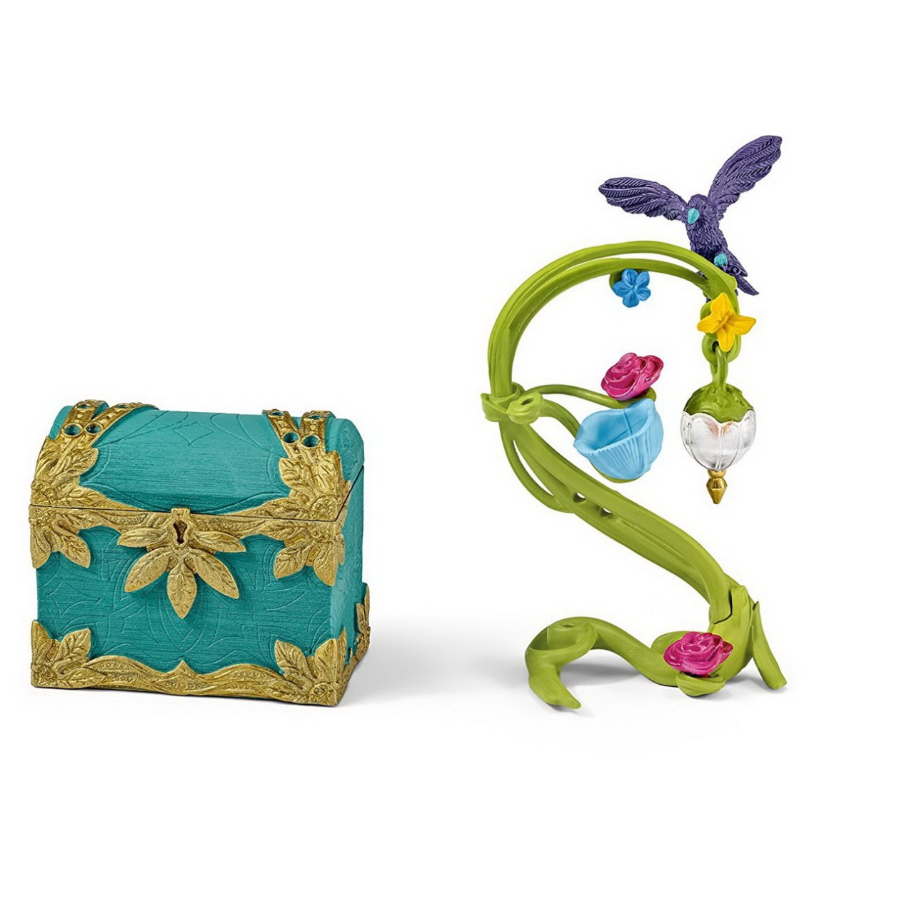 Schleich 42184 - Schloss-Dekoration Für Elfenfiguren (9 Teile) - Handbemaltes Spielzubehör